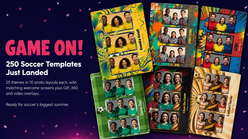 25 new soccer photo booth templates